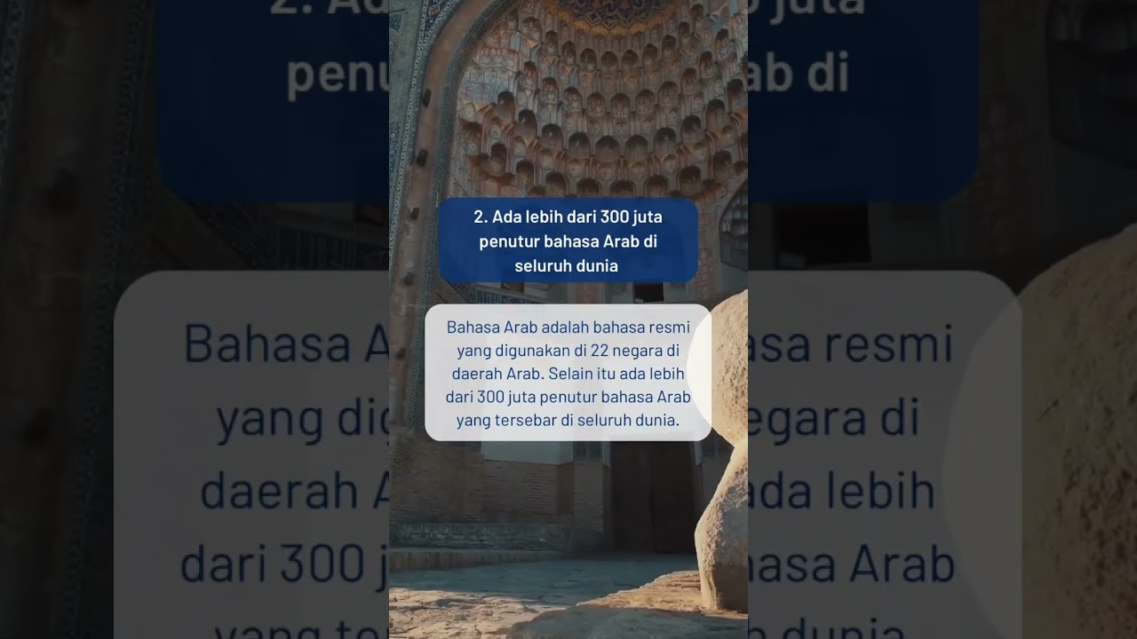 5 Fakta Unik Tentang Bahasa Arab yang Jarang Diketahui #bahasaarab #bahasaarabonline #bahasaasing