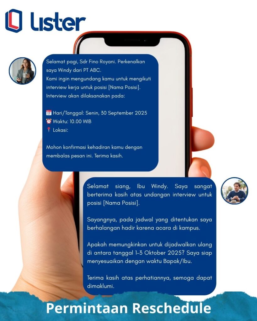 Membalas Undangan Interview Via Whatsapp