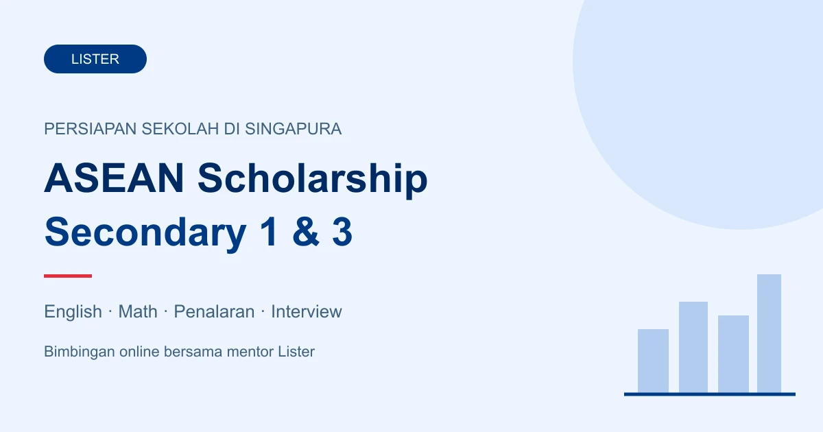 Ilustrasi bimbingan ASEAN Scholarship Secondary 1 dan 3 di Singapura